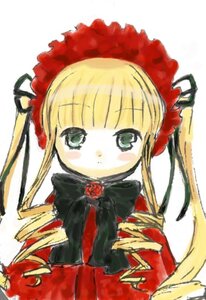 Rating: Safe Score: 0 Tags: 1girl bangs blonde_hair blush bonnet dress drill_hair flower image long_hair long_sleeves looking_at_viewer rose shinku simple_background smile solo twintails very_long_hair white_background User: admin