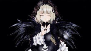 Rating: Safe Score: 0 Tags: 1girl black_background black_dress black_ribbon black_wings closed_eyes closed_mouth dress hairband image long_sleeves ribbon silver_hair simple_background solo suigintou wings User: admin