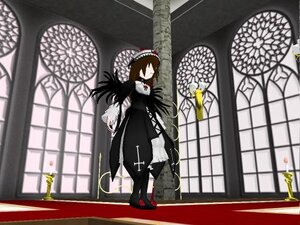 Rating: Safe Score: 0 Tags: 1girl black_dress black_hair dress feathers flower frills hairband image indoors long_hair long_sleeves solo stained_glass standing suigintou window User: admin