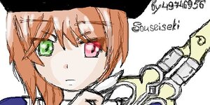 Rating: Safe Score: 0 Tags: 1girl closed_mouth green_eyes hat heterochromia image red_eyes simple_background sketch solo souseiseki white_background User: admin