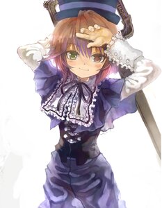 Rating: Safe Score: 0 Tags: 1girl androgynous arms_up blush brown_hair commentary_request dress gothic_lolita hat heterochromia image lolita_fashion long_sleeves looking_at_viewer ribbon rozen_maiden short_hair smile solo souseiseki striped top_hat ultimate_asuka User: admin