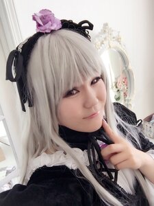 Rating: Safe Score: 0 Tags: 1girl bangs black_ribbon closed_mouth flower food gothic_lolita lace lips lolita_fashion long_hair looking_at_viewer ribbon solo suigintou upper_body User: admin