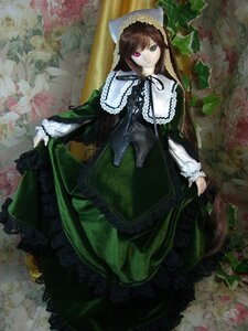 Rating: Safe Score: 0 Tags: 1girl brown_hair doll dress flower frills full_body green_dress green_eyes heterochromia long_hair long_sleeves looking_at_viewer red_eyes solo standing suiseiseki very_long_hair User: admin