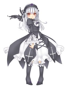Rating: Safe Score: 0 Tags: 1girl black_footwear black_wings blush boots dress flower frilled_sleeves frills full_body hairband high_heel_boots high_heels image knee_boots long_hair long_sleeves looking_at_viewer red_eyes rose silver_hair solo standing striped suigintou wings User: admin
