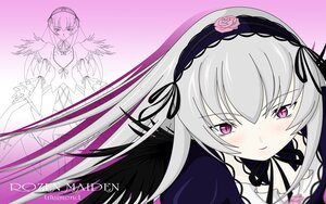 Rating: Safe Score: 3 Tags: 1girl black_wings blush dress flower hairband image long_hair long_sleeves looking_at_viewer ribbon solo suigintou wings User: admin