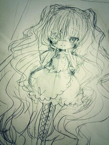 Rating: Safe Score: 0 Tags: 1girl boots cross-laced_footwear crying crying_with_eyes_open dress hair_ornament image kirakishou lace-up_boots long_hair long_sleeves looking_at_viewer monochrome sketch solo tears traditional_media very_long_hair User: admin