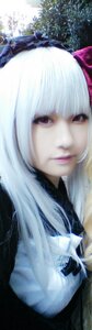 Rating: Safe Score: 0 Tags: 1girl bangs blunt_bangs bow closed_mouth frills lips long_hair looking_at_viewer realistic red_eyes ribbon solo suigintou white_hair User: admin