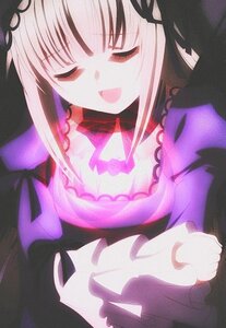 Rating: Safe Score: 0 Tags: 1girl :d bangs closed_eyes dress hair_ornament image long_hair long_sleeves open_mouth smile solo suigintou User: admin