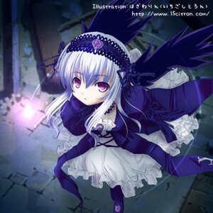 Rating: Safe Score: 0 Tags: 1girl black_wings dress frills from_above full_body hairband image lolita_hairband long_hair long_sleeves looking_at_viewer pink_eyes silver_hair solo suigintou wings User: admin