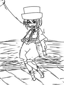 Rating: Safe Score: 0 Tags: 1girl blush boots capelet frills full_body greyscale hat image long_sleeves monochrome nagae_iku open_mouth short_hair skirt solo souseiseki standing User: admin