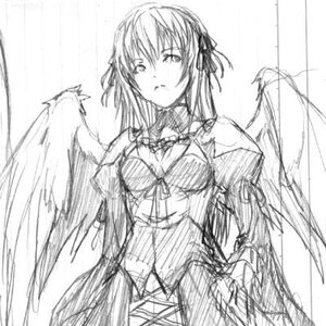 Rating: Safe Score: 0 Tags: 1girl angel_wings bare_shoulders blush breasts dress elbow_gloves feathered_wings gloves greyscale hair_ribbon image long_hair long_sleeves looking_at_viewer monochrome ribbon sketch solo suigintou very_long_hair wings User: admin
