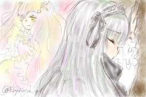 Rating: Safe Score: 0 Tags: bangs dress flower frills image kirakishou long_hair long_sleeves looking_at_viewer multiple_girls profile ribbon rose solo suigintou yellow_eyes User: admin