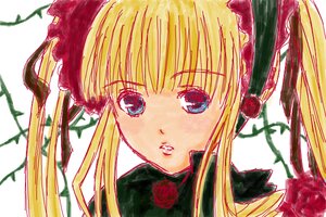 Rating: Safe Score: 0 Tags: 1girl bangs blonde_hair blue_eyes flower heterochromia image long_hair looking_at_viewer parted_lips portrait red_flower red_rose rose shinku sidelocks simple_background solo white_background User: admin