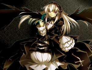 Rating: Safe Score: 0 Tags: 1girl black_dress black_wings commentary_request dress feathers frilled_sleeves frills hairband image long_hair long_sleeves looking_at_viewer mtyy photoshop_(medium) pink_eyes puffy_sleeves purple_eyes ribbon rose rozen_maiden silver_hair smile solo suigintou very_long_hair white_hair wings User: admin