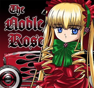 Rating: Safe Score: 0 Tags: 1girl blonde_hair blue_eyes bonnet bow bowtie dress drill_hair flower green_bow image long_hair long_sleeves looking_at_viewer red_dress rose shinku simple_background solo twin_drills twintails User: admin