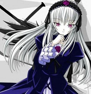 Rating: Safe Score: 0 Tags: 1girl black_wings dress flower frilled_sleeves frills hairband image lolita_hairband long_hair long_sleeves looking_at_viewer pink_eyes rose silver_hair solo suigintou wings User: admin