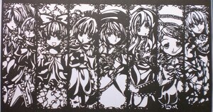 Rating: Safe Score: 0 Tags: 6+girls animal_ears bow dress everyone hair_ornament hat hijiri_byakuren houjuu_nue image long_hair monochrome multicolored_hair multiple multiple_girls ribbon short_hair smile snake tagme weapon wings User: admin