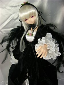 Rating: Safe Score: 0 Tags: 1girl black_dress doll dress flower frilled_sleeves frills hairband long_hair long_sleeves looking_at_viewer pink_eyes ribbon silver_hair solo suigintou very_long_hair wings User: admin