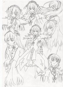 Rating: Safe Score: 0 Tags: 1girl akemi_homura character_sheet dress feathered_wings greyscale hair_ribbon image long_hair long_sleeves looking_at_viewer monochrome ribbon sad simple_background solo suigintou white_background wings User: admin