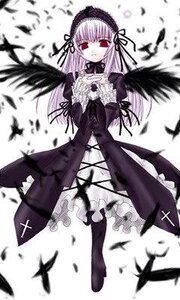 Rating: Safe Score: 0 Tags: 1girl black_ribbon black_wings dress feathers frills full_body hairband image long_hair long_sleeves looking_at_viewer red_eyes ribbon solo standing suigintou very_long_hair white_background wings User: admin