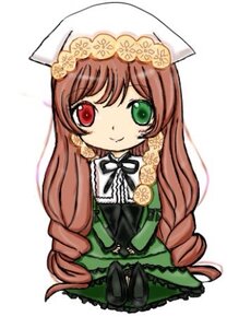 Rating: Safe Score: 0 Tags: 1girl brown_hair dress drill_hair frills full_body green_dress green_eyes hat head_scarf heterochromia image long_hair long_sleeves looking_at_viewer red_eyes simple_background smile solo suiseiseki twin_drills very_long_hair white_background User: admin