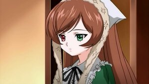 Rating: Safe Score: 0 Tags: 1girl brown_hair dress frills green_eyes head_scarf heterochromia image long_hair long_sleeves looking_at_viewer red_eyes ribbon solo suiseiseki User: admin