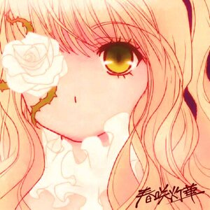 Rating: Safe Score: 0 Tags: 1girl bangs eyebrows_visible_through_hair flower image kirakishou long_hair pink_hair portrait rose signature solo twintails white_flower white_rose yellow_eyes User: admin