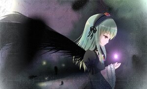 Rating: Safe Score: 0 Tags: 1girl bad_id bad_pixiv_id bangs black_dress black_ribbon black_wings dress feathered_wings feathers flower frills hairband image juliet_sleeves long_hair long_sleeves mizuki_miyu profile purple_eyes red_eyes ribbon rose rozen_maiden silver_hair solo suigintou upper_body wings User: admin