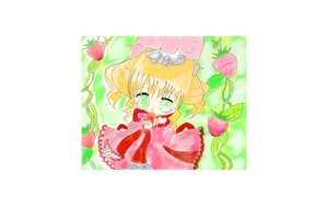 Rating: Safe Score: 0 Tags: 1girl blonde_hair bow chibi dress drill_hair food fruit green_eyes hina_ichigo hinaichigo image pink_bow solo strawberry User: admin