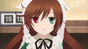 Rating: Safe Score: 0 Tags: 1girl black_ribbon brown_hair dress green_eyes head_scarf heterochromia image long_hair long_sleeves looking_at_viewer neck_ribbon red_eyes ribbon solo suiseiseki User: admin