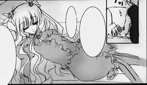 Rating: Safe Score: 0 Tags: 2girls barasuishou closed_eyes comic dress greyscale hair_ornament image long_hair long_sleeves monochrome multiple_girls sleeping solo wide_sleeves User: admin