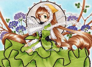 Rating: Safe Score: 0 Tags: 1girl brown_hair dress drill_hair flower frills green_dress green_eyes hat heterochromia image lolita_fashion long_hair long_sleeves looking_at_viewer plant red_eyes solo standing suiseiseki twin_drills twintails very_long_hair watering_can User: admin