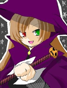 Rating: Safe Score: 0 Tags: 1girl :d auto_tagged brown_hair green_eyes halloween hat heterochromia image jack-o'-lantern long_sleeves looking_at_viewer open_mouth pumpkin red_eyes smile solo souseiseki suiseiseki User: admin