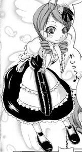 Rating: Safe Score: 0 Tags: 1girl angel_wings blush dress drill_hair feathers frills greyscale hair_ornament image kanaria long_hair mary_janes monochrome shoes smile solo twin_drills twintails wings User: admin