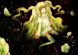 Rating: Safe Score: 0 Tags: 1girl blonde_hair dress flower image kirakishou long_hair plant rose sitting solo thigh_boots thighhighs thorns twintails very_long_hair vines zettai_ryouiki User: admin