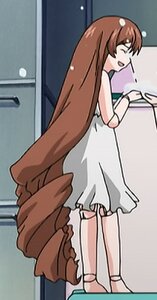 Rating: Safe Score: 0 Tags: 1girl blush brown_hair closed_eyes dress image indoors long_hair open_mouth smile solo standing suiseiseki white_dress User: admin