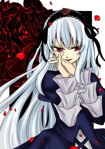 Rating: Safe Score: 0 Tags: 1girl dress flower frills hairband image juliet_sleeves long_hair long_sleeves looking_at_viewer petals red_eyes red_flower rose rose_petals silver_hair solo suigintou User: admin