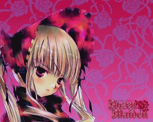 Rating: Safe Score: 0 Tags: 1girl blonde_hair bonnet bow flower image long_hair looking_at_viewer pink_rose rose shinku solo twintails User: admin