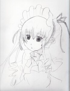 Rating: Safe Score: 0 Tags: 1girl auto_tagged bow bowtie dress flower greyscale image long_hair looking_at_viewer monochrome ribbon rose shinku simple_background solo upper_body white_background User: admin