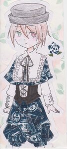 Rating: Safe Score: 0 Tags: 1girl black_neckwear black_ribbon corset dress frills hat heterochromia image lolita_fashion long_sleeves looking_at_viewer neck_ribbon red_eyes ribbon short_hair solo souseiseki traditional_media User: admin