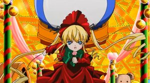 Rating: Safe Score: 0 Tags: 1girl blonde_hair blue_eyes bonnet bow capelet cup dress flower frills green_bow image long_hair long_sleeves looking_at_viewer red_dress shinku solo teacup twintails User: admin