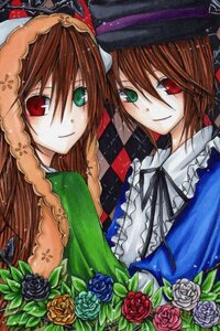 Rating: Safe Score: 0 Tags: 2girls blue_flower blue_rose brown_hair checkered dress flower frills green_dress green_eyes hat heterochromia image long_hair looking_at_viewer multiple_girls pair pink_flower pink_rose red_eyes red_flower red_rose rose short_hair siblings sisters smile souseiseki suiseiseki top_hat twins yellow_flower yellow_rose User: admin