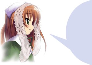 Rating: Safe Score: 0 Tags: 1girl blush brown_hair dress green_dress green_eyes image long_hair open_mouth profile simple_background solo suiseiseki upper_body white_background User: admin