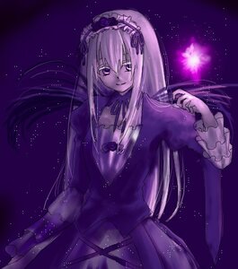 Rating: Safe Score: 0 Tags: 1girl black_ribbon dress frills hairband image long_hair long_sleeves looking_at_viewer neck_ribbon night night_sky ribbon sky smile solo star_(sky) starry_sky suigintou very_long_hair User: admin