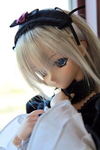 Rating: Safe Score: 0 Tags: 1girl bangs blonde_hair blue_eyes blurry blurry_foreground depth_of_field doll dress hair_ribbon long_hair long_sleeves looking_at_viewer ribbon solo suigintou User: admin