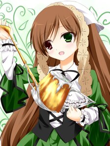 Rating: Safe Score: 0 Tags: 1girl :d blush brown_hair dress frills green_dress green_eyes head_scarf heterochromia image long_hair long_sleeves open_mouth red_eyes ribbon smile solo suiseiseki twintails very_long_hair watering_can User: admin