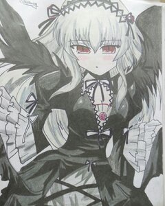 Rating: Safe Score: 0 Tags: 1girl blush cross-laced_clothes dress flower frilled_sleeves frills hairband image lolita_hairband long_hair long_sleeves looking_at_viewer marker_(medium) photo red_eyes ribbon shikishi solo suigintou traditional_media wings User: admin