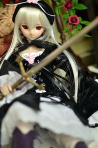 Rating: Safe Score: 0 Tags: 1girl black_dress blonde_hair blurry blurry_background blurry_foreground depth_of_field doll dress flower frills gothic_lolita hairband lolita_fashion long_hair looking_at_viewer motion_blur photo pink_rose red_eyes red_flower red_rose rose solo suigintou very_long_hair white_hair User: admin