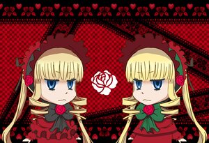 Rating: Safe Score: 0 Tags: 2girls :< blonde_hair blue_eyes blush_stickers bonnet bow bowtie drill_hair flower green_bow hat heart image long_hair looking_at_viewer multiple_girls rose shinku sidelocks solo twin_drills twintails User: admin