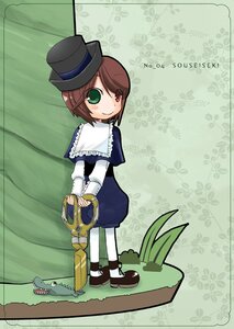 Rating: Safe Score: 0 Tags: 1girl blue_dress brown_hair dress full_body green_eyes hat heterochromia image long_sleeves looking_at_viewer looking_back pantyhose red_eyes short_hair smile solo souseiseki standing top_hat white_legwear User: admin